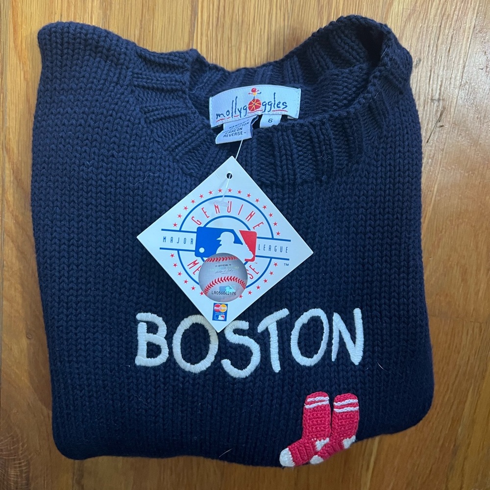 Boston Red Sox kids sweater- Molly Goggles Brand